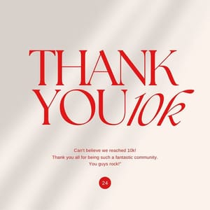 Canva Thank You 10k Instagram Post