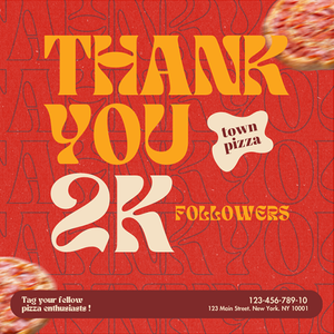 Canva Thank You 2k Followers Elaraeats Instagram Post