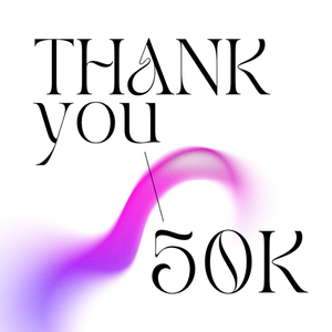 Canva Thank You 50k Gradient Creator Instagram Post