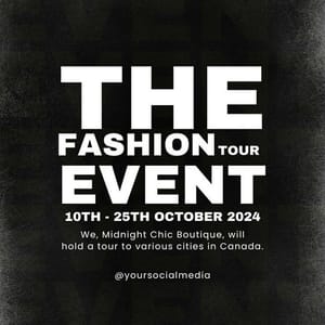 Canva The Fashion Tour Event Meetnight Instagram Post