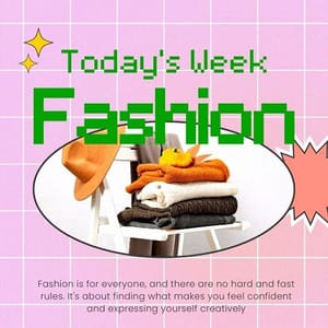 Canva Today's Week Fashion Gradient Retro Instagram Post