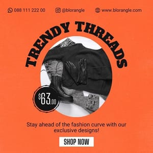 Canva Trendy Threads Blorangle Instagram Post