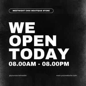 Canva We Open Today Meetnight Instagram Post