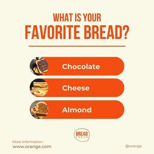 Canva What Is Your Favorite Bread Orange Instagram Post