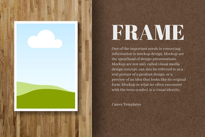 Canva White Frame Mockup with Explanation Text