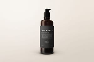 Photoshop Cosmetic Bottle Mockup on Neutral Background