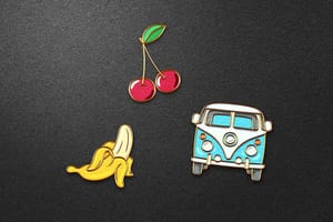 Photoshop Creative Cartoon Enamel Pin Mockup