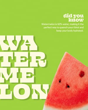 Photoshop Did You Know Watermelon Instagram Post