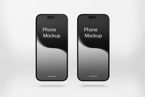 Photoshop Dual Phone Mockup Front Side