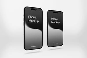 Photoshop Dual Phone Mockup Left Angle