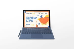 Photoshop Front View of Microsoft Surface Pro Laptop Mockup