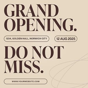 Photoshop Grand Opening Fashion Instagram Post