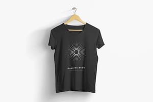 Photoshop Hanging Basic T-Shirt Mockup with Long Shadow