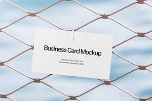 Photoshop Hanging Business Card Mockup