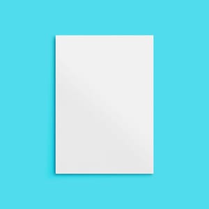 Image A4 Paper Mockup on Blue Background