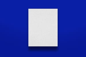 Image A4 Paper Mockup on Ultramarine Background