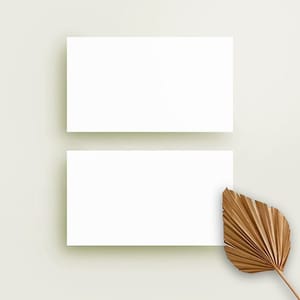 Image Business Card Dried Leaf Mockup