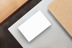 Image Business Card On A Deck Mockup