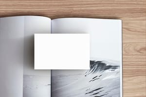 Image Business Card On Book Mockup