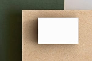 Image Business Card On Brown Paper Mockup