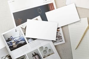 Image Business Card On Magazine Mockup