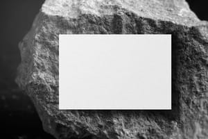 Image Business Card On Rock Surface Mockup