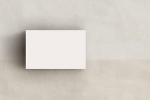 Image Business Card On Wall Texture Background Mockup