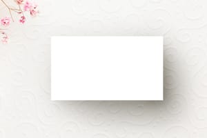 Image Business Card Ornamental Background Mockup