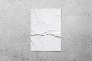 Image Glued Paper Poster Mockup