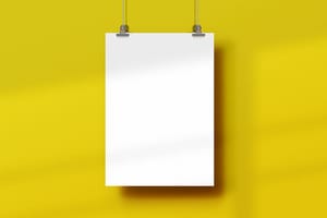 Image Hanging Paper Poster Mockup