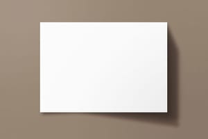 Image Horizontal Paper Mockup on Brown Background