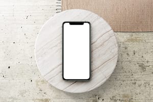 Image Iphone Mockup on Circle Marble