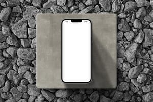 Image Iphone Mockup on Gravel Stone Background