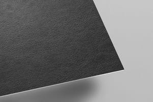 Image Logo Mockup Black Leather Texture