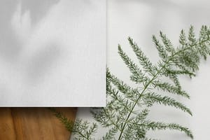 Image Logo Mockup on Pine Leaves Background