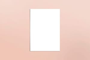 Image Paper Mockup on Salmon Background