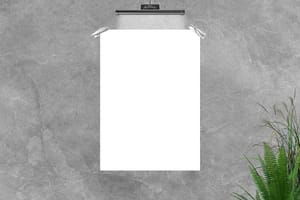 Image Poster Mockup Gray Wall Decor