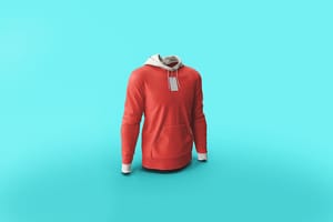 Image Red Hoodie With Blue Background Sidet Mockup