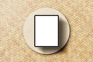 Image iPad Mockup on Wicker Pattern Background