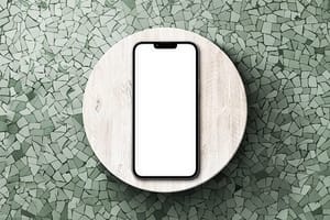 Image iPhone 13 Pro Mockup on Chipped Ceramic Background