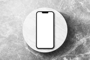 Image iPhone 13 Pro Mockup on Grey Marble Texture