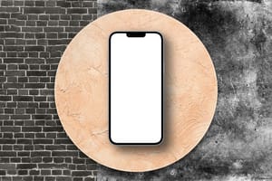 Image iPhone 13 Pro Mockup on Industrial Brick Wall Surface