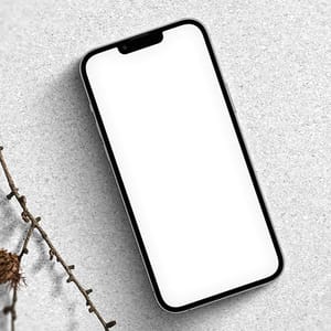 Image iPhone 13 Pro Mockup on Textured Surface