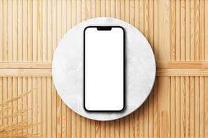 Image iPhone 13 Pro Mockup on Wood Background