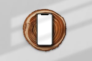 Image iPhone Mockup on Chopped Wood