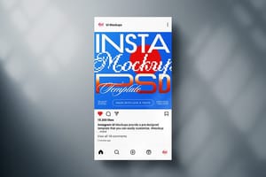 Photoshop Instagram UI Mockup with Realistic Window Shadow