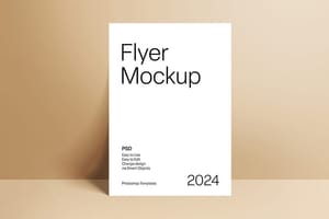 Photoshop Light Brown Flyer Mockup