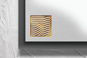 Photoshop Logo Mockup on Textured Decorative Plaster Wall