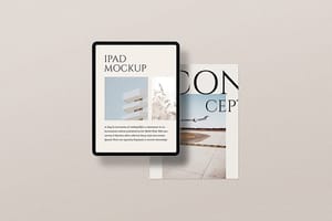 Photoshop Minimal Beige iPad Concept Mockup