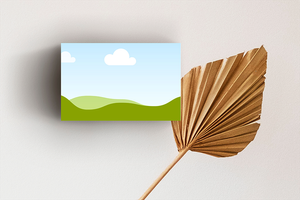 Canva Minimal Business Card Mockup on Dried Palm Leave